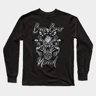 Boar Boar Head Long Sleeve T-Shirt
